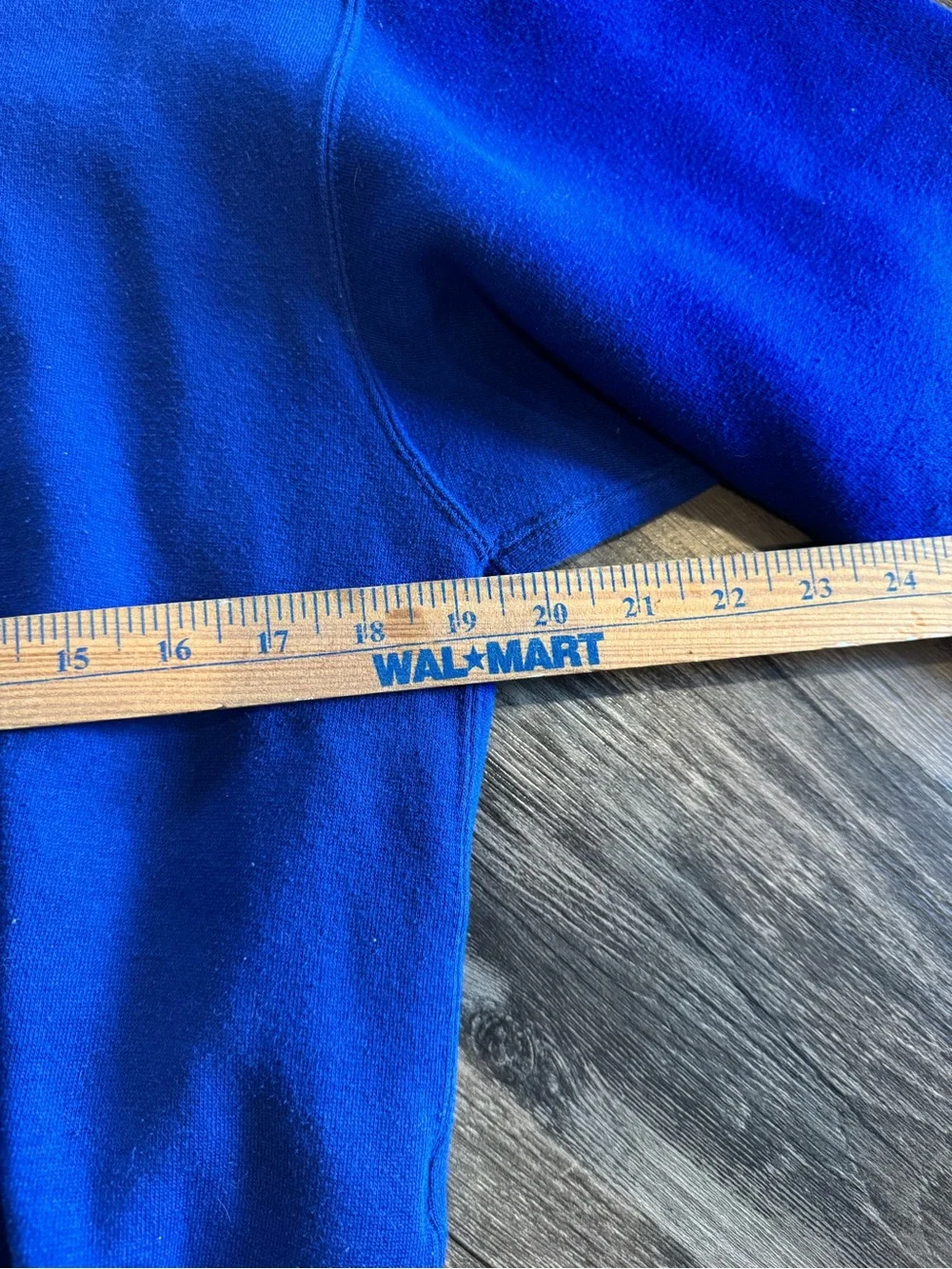 Vintage Embroidered Kansas Jayhawks Blue Crewneck College Size M - Picture 7 of 7